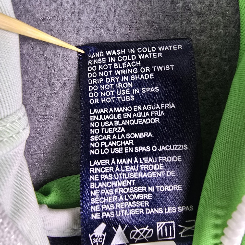 Tommy Hilfiger Swimsuit Womens 2XL Green White One Piece Zip Front UPF 50+ New - Picture 6 of 14